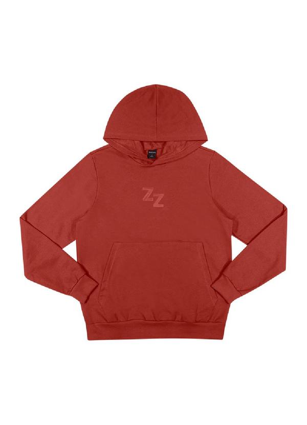 Rezzato - Blusão com Capuz Casual Masculino Vermelho