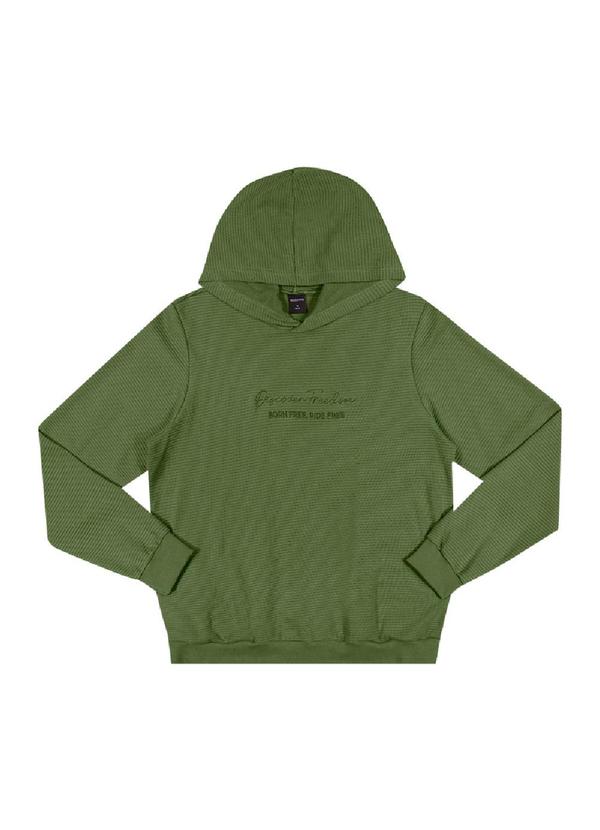 Rezzato - Blusão com Capuz Estilizado Masculino Verde