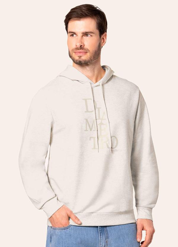 Diametro - Blusão com Capuz Masculino Diâmetro Bege