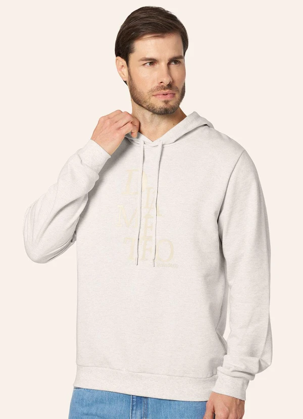 Diametro - Blusão com Capuz Masculino Diâmetro Bege 4