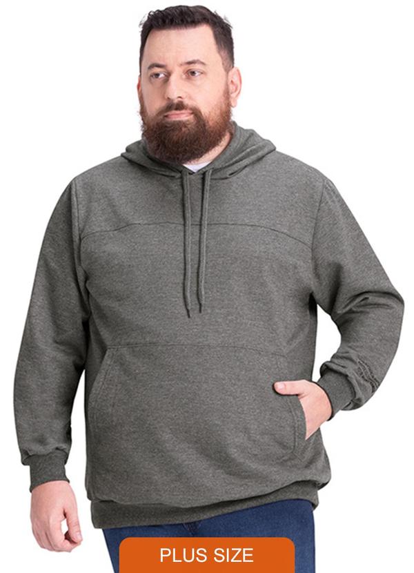 Rezzato - Blusão Detalhes Contrastantes Masculino Cinza