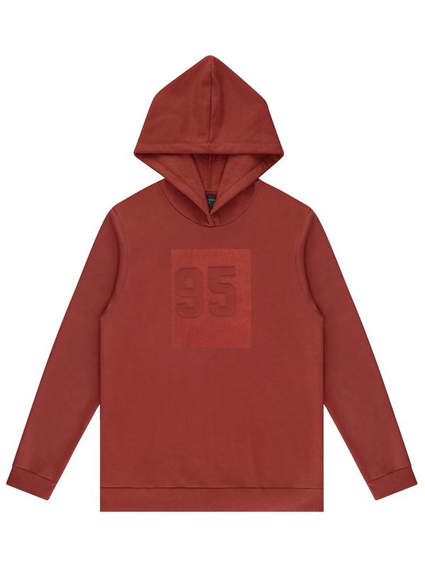 Diametro - Blusão Masculino com Capuz em Moletom Vermelho