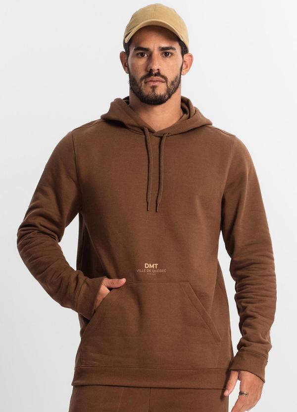 Diametro - Blusão Masculino com Capuz Marrom