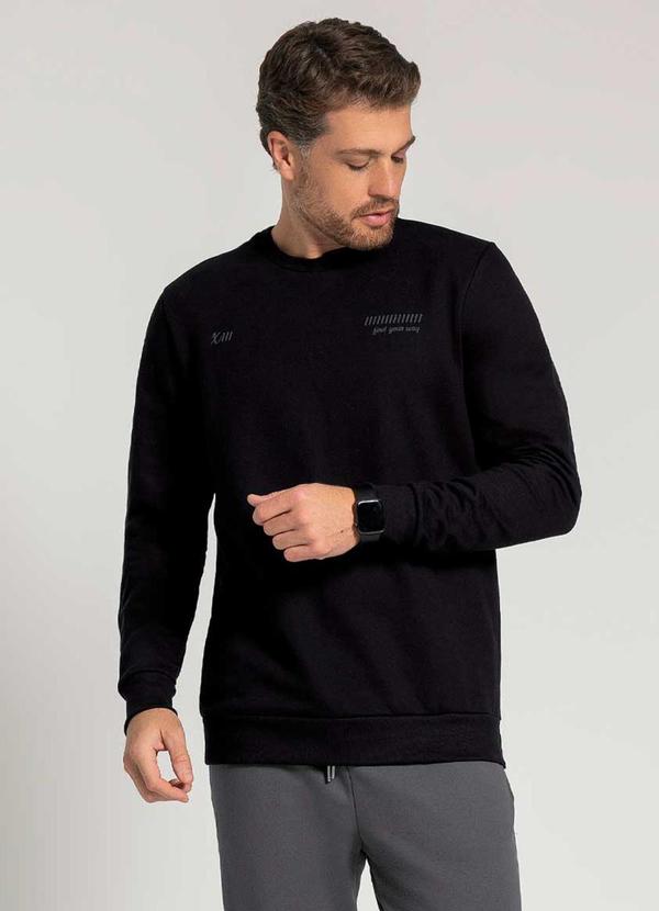 Exco - Blusão Masculino Estampado Preto