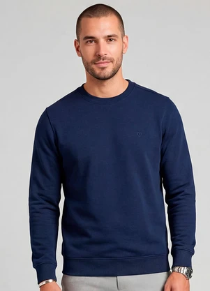 Diametro - Blusão Masculino Moletom 3 Cabos Felpado Azul - DIAMETRO
