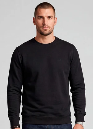 Diametro - Blusão Masculino Moletom 3 Cabos Felpado Preto - DIAMETRO