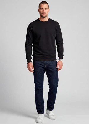 Diametro - Blusão Masculino Moletom 3 Cabos Felpado Preto - DIAMETRO