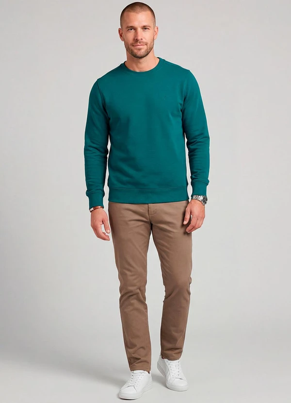 Diametro - Blusão Masculino Moletom 3 Cabos Felpado Verde 3