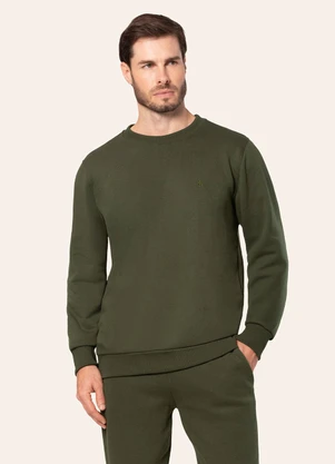 Diametro - Blusão Masculino Moletom 3 Cabos Felpado Verde - DIAMETRO