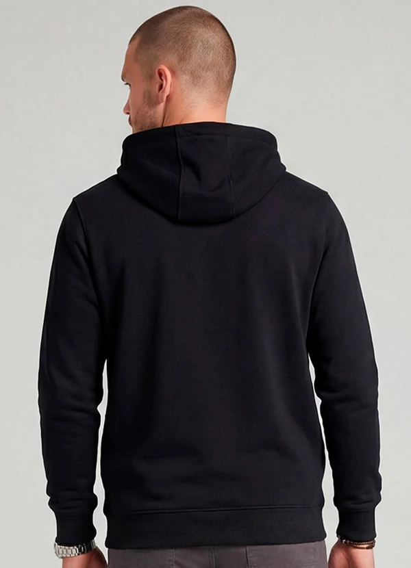 Diametro - Blusão Masculino Moletom com Capuz Preto 2