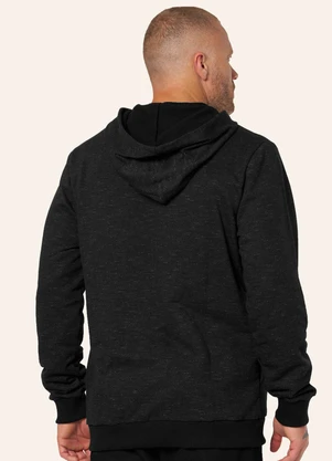 Diametro - Blusão Masculino Moletom com Capuz Preto - DIAMETRO