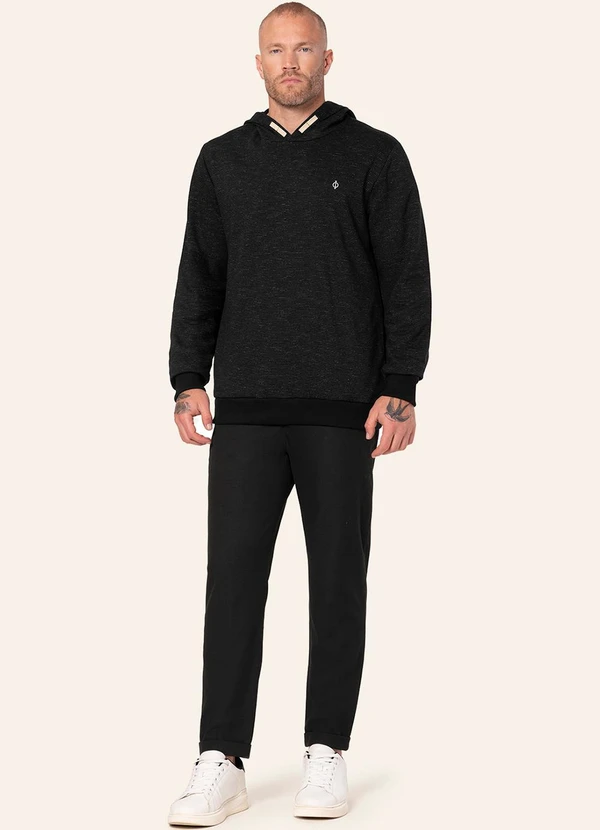 Diametro - Blusão Masculino Moletom com Capuz Preto 3