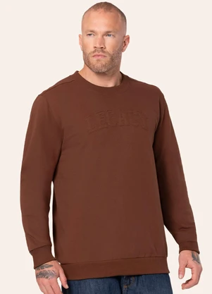 Diametro - Blusão Masculino Moletom Felpado Bordado Marrom - DIAMETRO