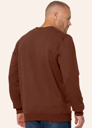Diametro - Blusão Masculino Moletom Felpado Bordado Marrom - DIAMETRO