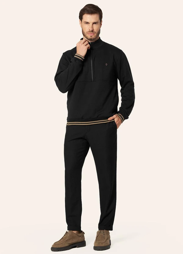 Diametro - Blusão Masculino Moletom Felpado Preto 4