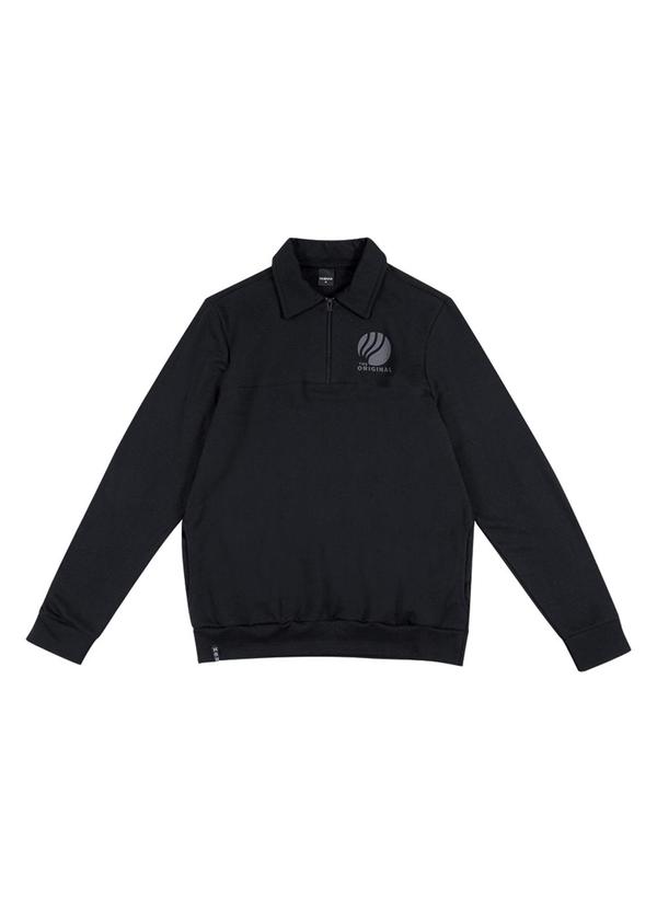 Habana - Blusão Masculino Peluciado Estampado Preto