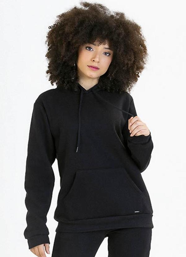 Soft Bonni - Blusão Teen em Moletom Preto