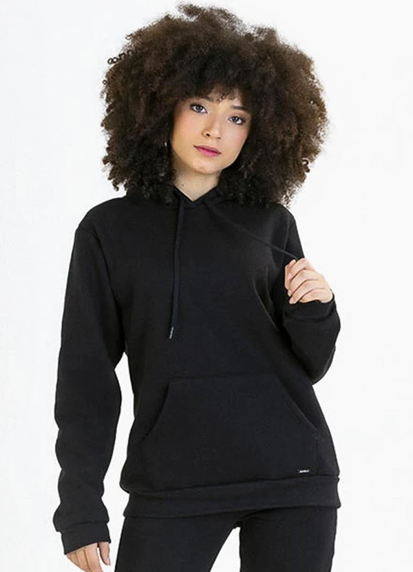 Soft Bonni - Blusão Teen em Moletom Preto