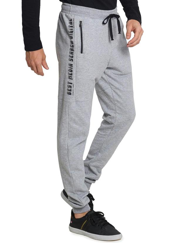 Diametro - Calça Moletom Felpa Cinza