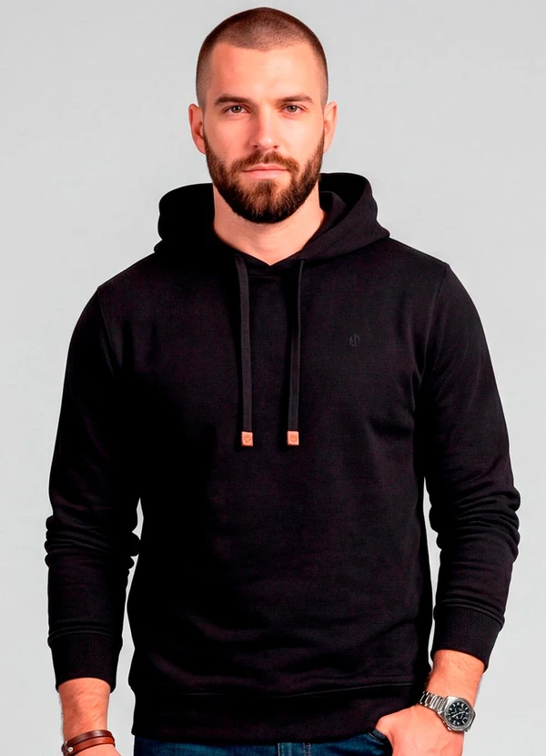 Diametro - Camiseta Manga Longa com Capuz Preto 3