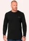 Diametro - Camiseta Manga Longa Meia Malha Marrom - variação: Preto