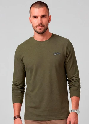 Diametro - Camiseta Manga Longa Meia Malha Verde - DIAMETRO