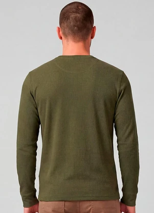 Diametro - Camiseta Manga Longa Meia Malha Verde - DIAMETRO