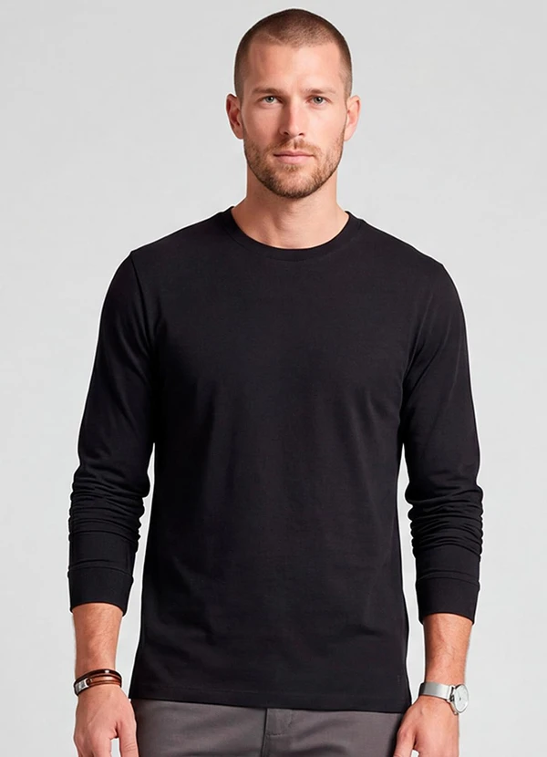 Diametro - Camiseta Manga Longa Preto 4