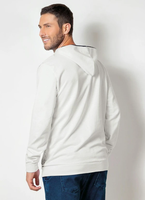 Moda Pop - Casaco Branco com Estampa Respect 7