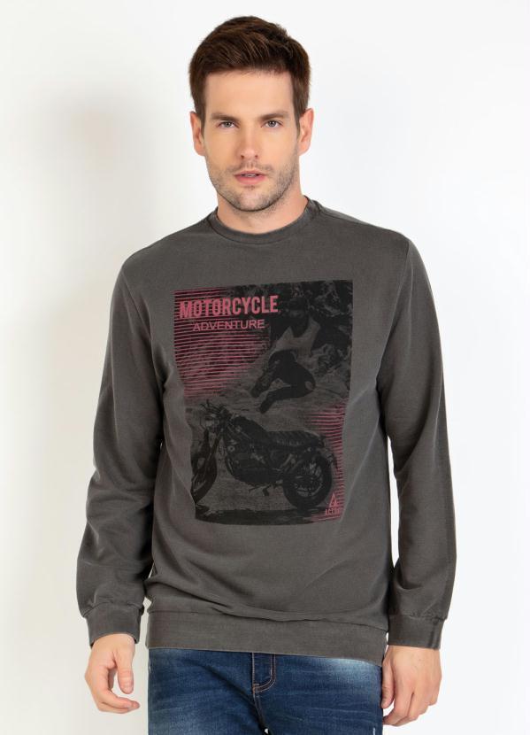 Outlet - Casaco Chumbo Estampa Motorcycle Adventure