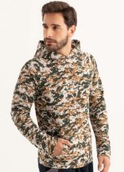 Casaco com Gorro e Bolso Camuflado