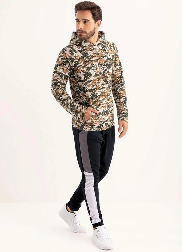 Moda Pop - Casaco com Gorro e Bolso Camuflado 3