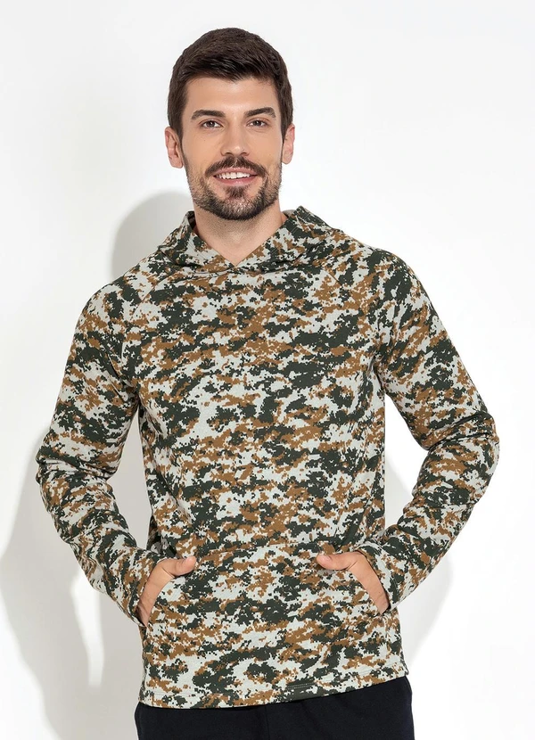 Moda Pop - Casaco com Gorro e Bolso Camuflado 5