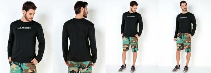 Casaco Los Angeles Bsico Preto