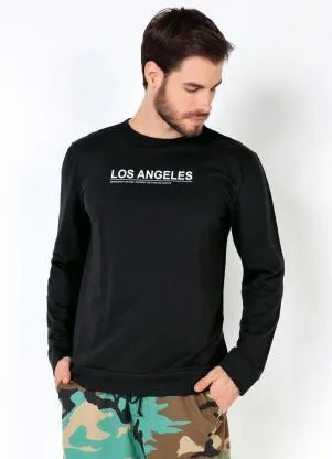 Moda Pop - Casaco Los Angeles Básico Preto - MODA POP