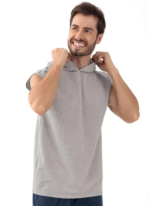 Moda Pop - Casaco Mescla Claro em Moletinho - MODA POP