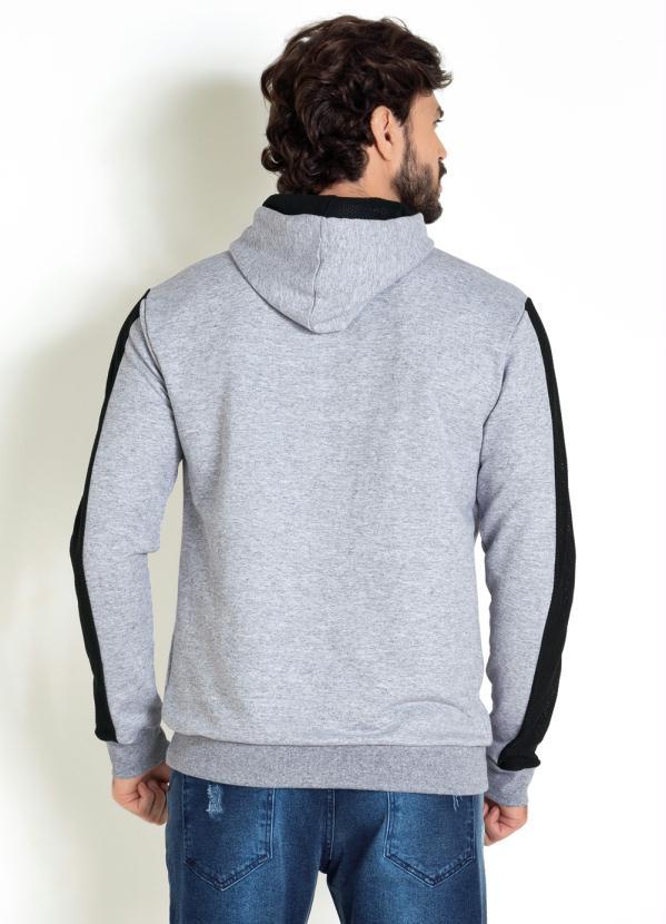 Outlet - Casaco Mescla com Capuz e Recorte nas Mangas 2