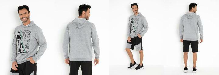 Casaco Mescla com Capuz