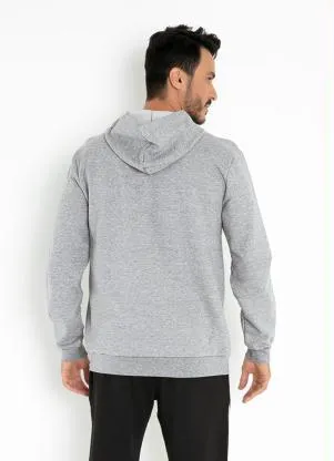 Moda Pop - Casaco Mescla com Capuz - MODA POP