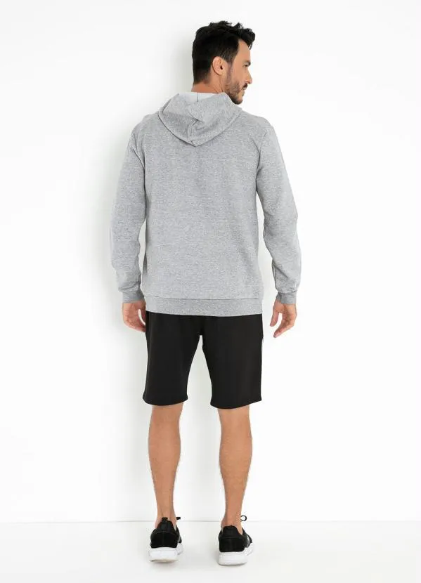 Moda Pop - Casaco Mescla com Capuz 4