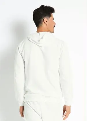 Moda Pop - Casaco Off White com Estampa Frontal - MODA POP