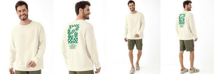 Casaco Off White em Moletom