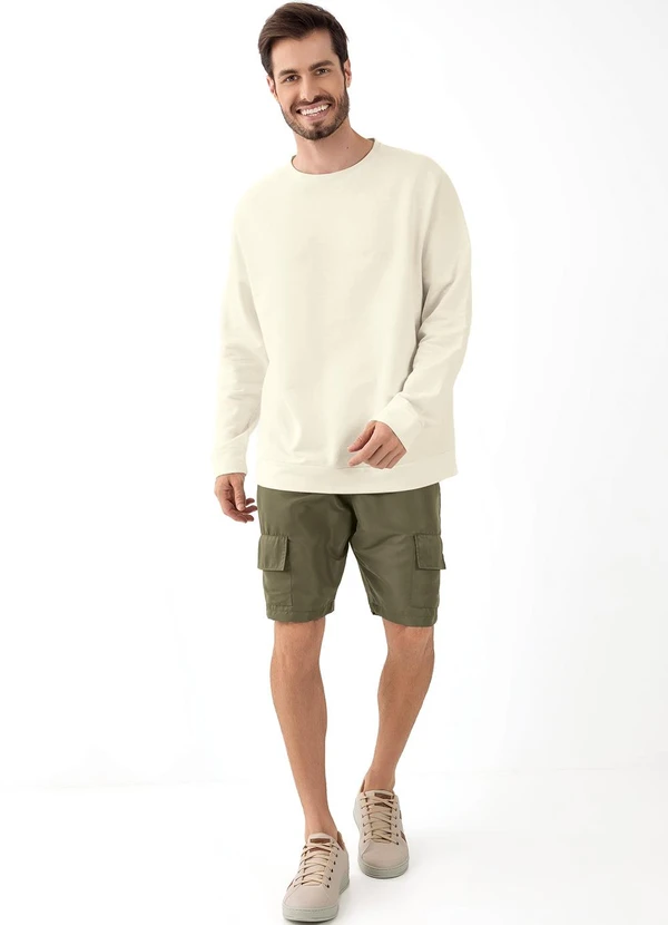 Moda Pop - Casaco Off White em Moletom 3