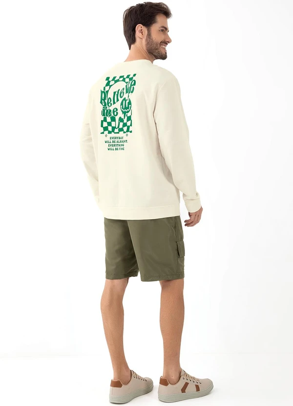 Moda Pop - Casaco Off White em Moletom 4