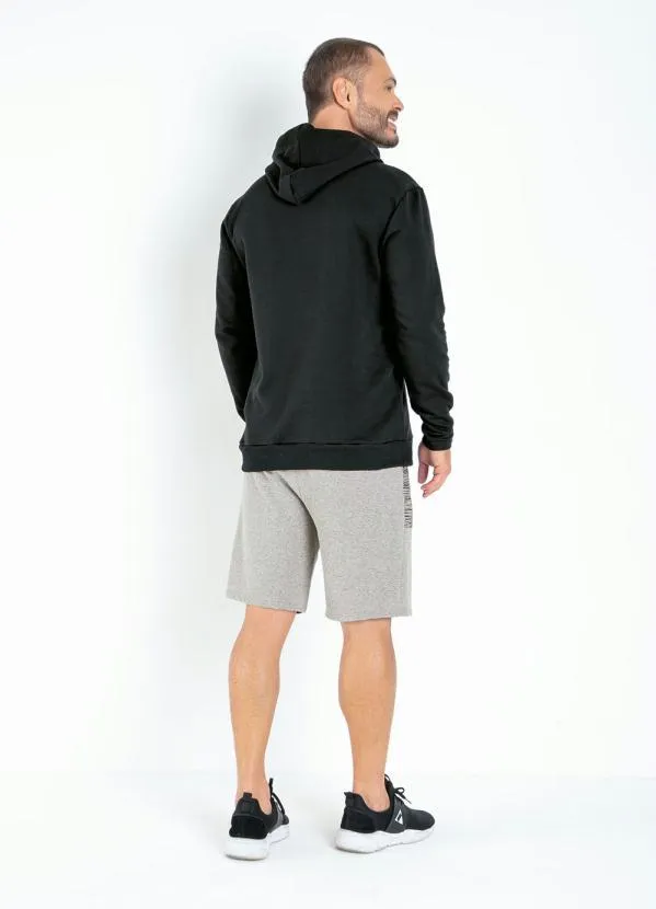 Moda Pop - Casaco Preto com Capuz 4