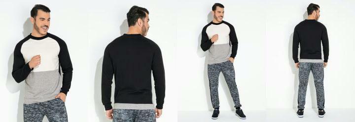 Casaco Tricolor com Recortes