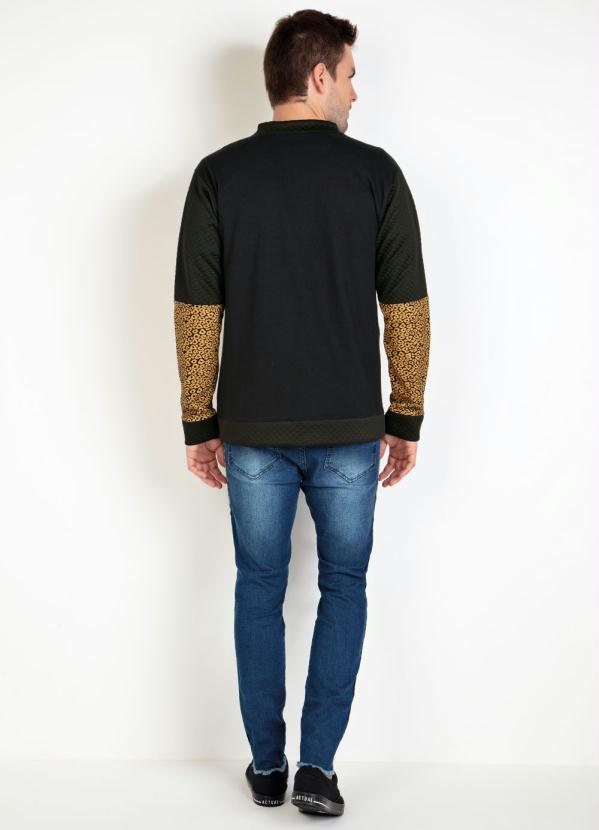 Outlet - Jaqueta Bomber Preta Animal Print 4