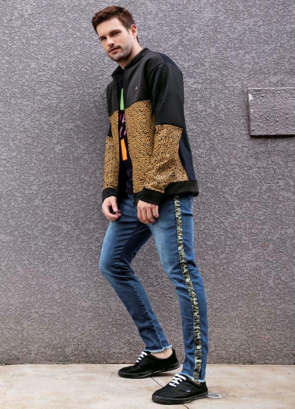 Outlet - Jaqueta Bomber Preta Animal Print 6