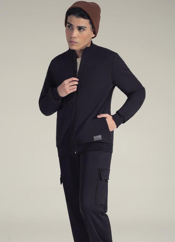Exco - Jaqueta Masculina em Moletom Juvenil Preto 2