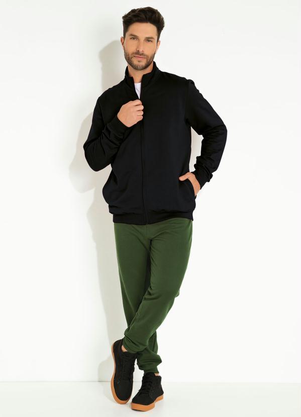 Basicamente - Jaqueta Preto com Gola Alta Basicamente 3